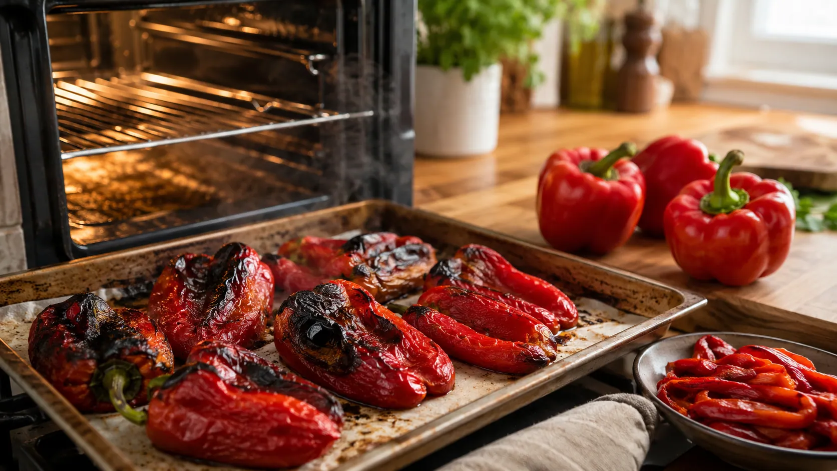 How Do I Roast Red Peppers in the Oven